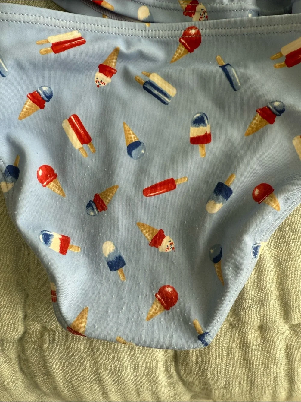 Janie and Jack Light Blue Ice Cream & Popsicle Print Two-Piece Swim Set